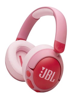 جي بي إل Junior 470 NC Wireless Over-Ear Bluetooth Headphones with Active Noise Cancelling for Kids, Microphone, 50h Playback, Safe Sound, Low Volume, Easy Operation and Stickers Pink  - Image 1