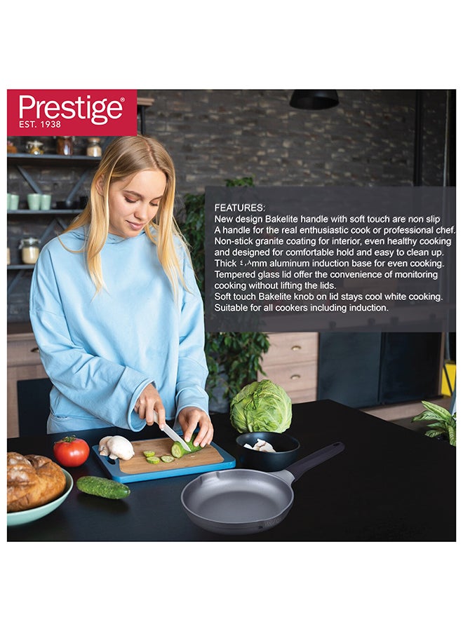 برستيج Prestige Essential Cast Aluminum Black 26 Cm Fry Pan | Non Stick Induction-Based Frying Pan Black  - Image 5