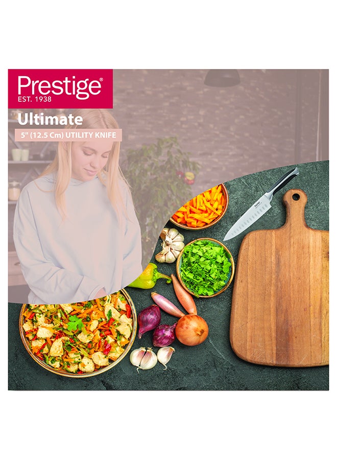 برستيج Prestige Ultimate 5" (12.5 Cm) Utility Knife | Rust Free Stainless Steel Blade - Pr57552 Silver - Image 4