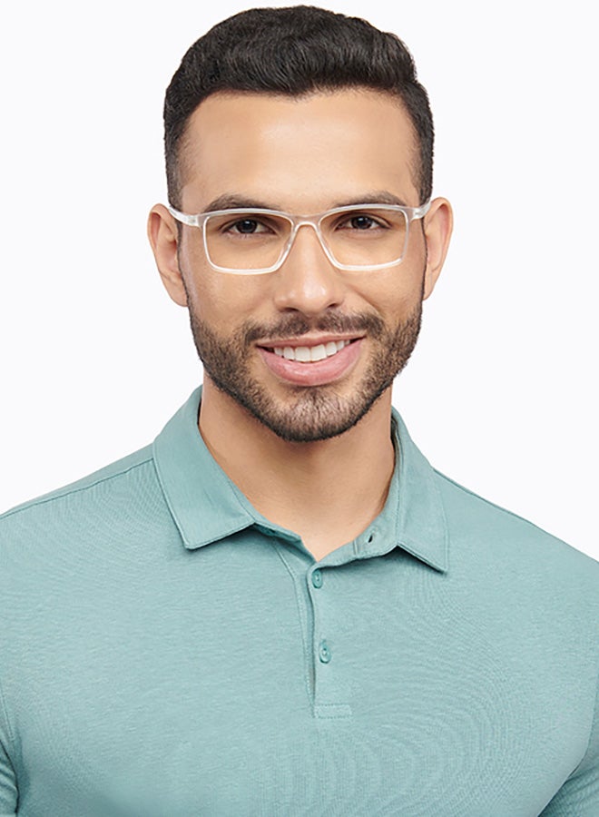 Unisex Rectangular Eyeglasses - LB E14270 - Lens Size: 52 Mm