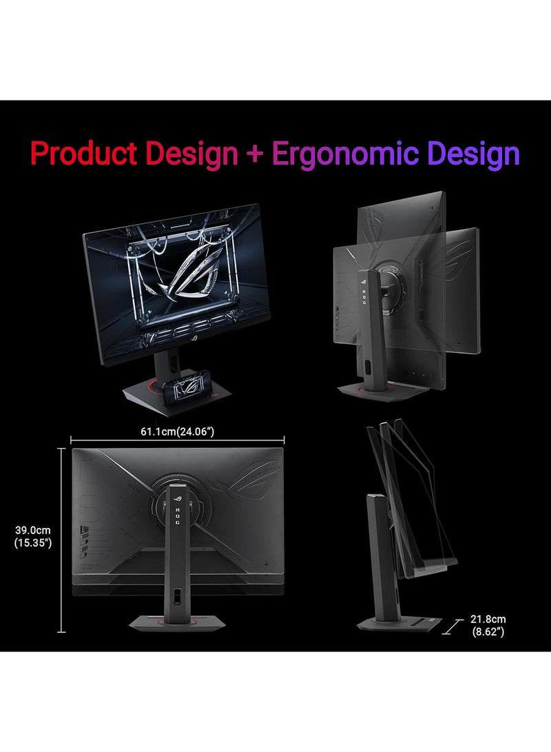 ROG Strix XG27WCMS 27" WQHD  Fast VA Curved Gaming Monitor, 280Hz OC Refresh Rate, 1ms GTG, 1500R Curve, 95% DCI-P3, HDR10, VESA DisplayHDR 400, ELMB SYNC, AMD FreeSync Premium, HDMI 2.1, DisplayPort 1.4, DisplayWidget Center, VESA Mount, Anti-Glare, 90LM09Y1-B01370 Black