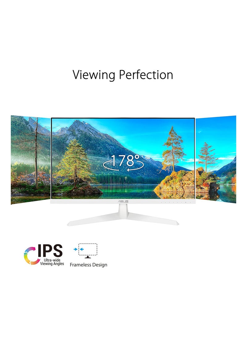 ASUS 23.8-Inch Eye Care 1080P Gaming Monitor – Full HD, IPS, 100Hz, IPS, SmoothMotion, 1ms, Adaptive Sync, Eye Care Plus Technology, Blue Light Filter, Flicker Free (VY249HF-W) White  - Image 2