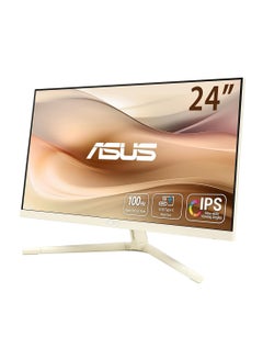 ASUS 24 inch Eye Care Gaming Monitor FHD (1920x1080) 100 Hz, IPS, Adaptive-Sync, USB Type-C port with 15-watt Power Delivery, DisplayWidget Center, EyeCare Plus technology, Oat Milk Colour, VU249CFE Beige  - Image 1