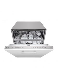 LG Integral Dishwasher With A QuadWash System With Four Washing Arms- DBC512TSE Silver/Black  - Image 1