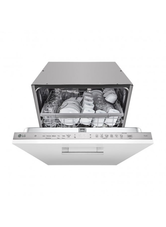 LG Integral Dishwasher With A QuadWash System With Four Washing Arms- DBC512TSE Silver/Black  - Image 1