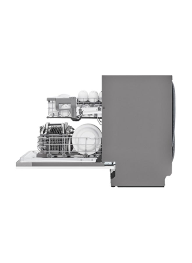 LG - Integral Dishwasher With A QuadWash System With Four Washing Arms- DBC512TSE Silver/Black - Image 1