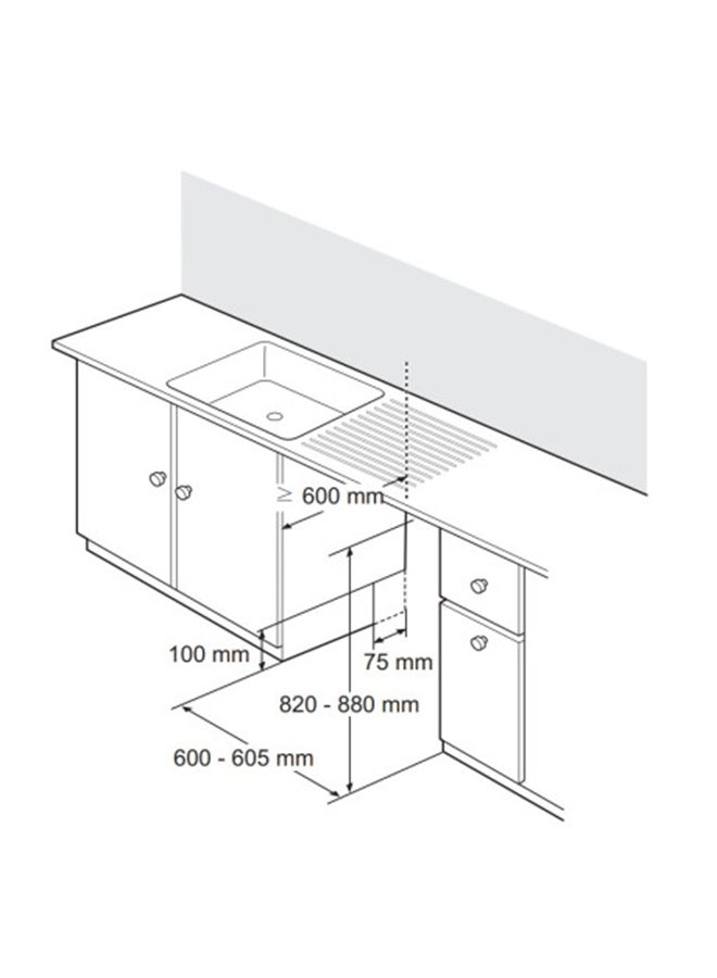 LG Integral Dishwasher With A QuadWash System With Four Washing Arms- DBC512TSE Silver/Black  - Image 2