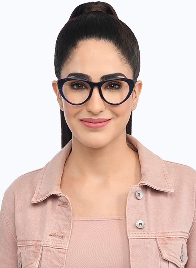 Lenskart Blu Women's Women's Cat Eye Eyeglasses - LB E16057 - Lens Size: 52 Mm  - Image 2