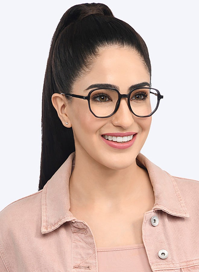 Lenskart Blu Unisex Hexagon Eyeglasses - LB E16059 - Lens Size: 48 Mm  - Image 3