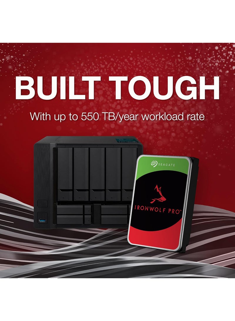 سيجيت آيرون وولف برو، 2 تيرابايت، قرص صلب داخلي لمؤسسات NAS – CMR 3.5 بوصة، SATA 6 Gb/s، 7,200 دورة في الدقيقة، 256 ميجابايت ذاكرة مؤقتة لتخزين الشبكة RAID - Image 3