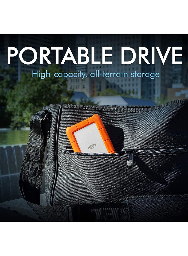 Seagate - LaCie Rugged USB-C, 2TB, Portable External Hard Drive, Drop, Shock, Dust, Rain Resistant, for Mac & PC 2 TB STFR2000800 2 TB - Image 1