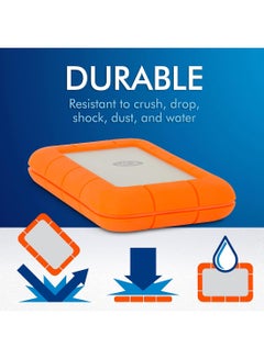 Seagate ReadyWired USB Cable Cord for LaCie Rugged 4TB External Hard Drive Orange/White  - Image 5