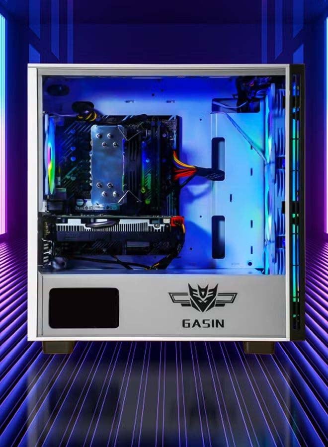 Gasin Gaming PC With Core i5-12400F Processor/16GB RAM 3200MB DDR4/1TB SSD/Windows 11/12GB NVIDIA GeForce RTX 3060/ With Integrated RGB Led Lights/ White - Image 2