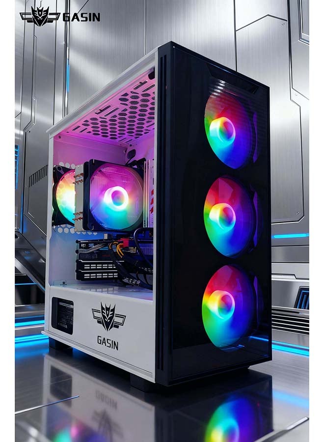 Gasin PC Gaming With Core i5-12400F Processor/ 1TB NVMe PCIe 3.0 SSD/16GB RAM 3200MB DDR4/Windows 11/12GB NVIDIA GeForce RTX 3060 Graphics 4 ARGB Fans With Controller/ White - Image 2