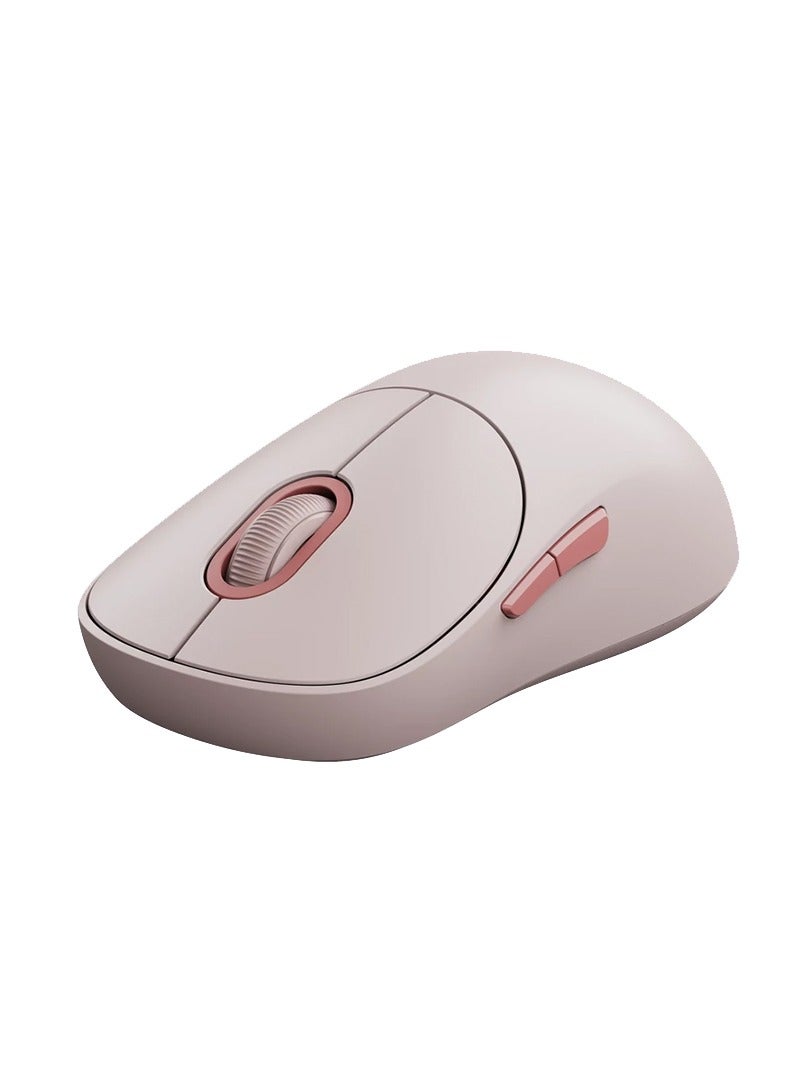 شاومي Wireless Mouse Xiaomi 3, 1200DPI, Bluetooth / Wi-Fi - BHR8911GL | Pink  - Image 1