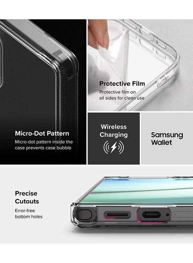 Ringke Fusion For Samsung Galaxy S25 Ultra 5G Case (2025), Anti-Fingerprint Transparent Thin Hard Back Shockproof TPU Protective Bumper Phone Cover - Clear - Image 5