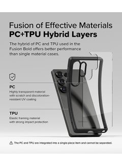 Ringke Fusion Bold For Samsung S25 Utra 5G Case Cover (2025), Firm Grip Frame Anti-Yellowing Anti-Fingerprint Frosted Hard Back Shockproof Bumper S25 Ultra Back Cover - Black  - Image 5
