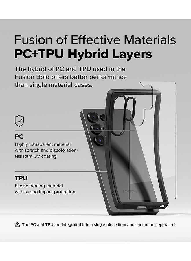 Ringke Fusion Bold For Samsung S25 Utra 5G Case Cover (2025), Firm Grip Frame Anti-Yellowing Anti-Fingerprint Frosted Hard Back Shockproof Bumper S25 Ultra Back Cover - Black  - Image 5