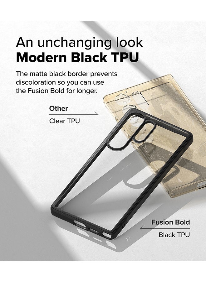 Ringke Fusion Bold For Samsung S25 Utra 5G Case Cover (2025), Firm Grip Frame Anti-Yellowing Anti-Fingerprint Frosted Hard Back Shockproof Bumper S25 Ultra Back Cover - Black  - Image 3