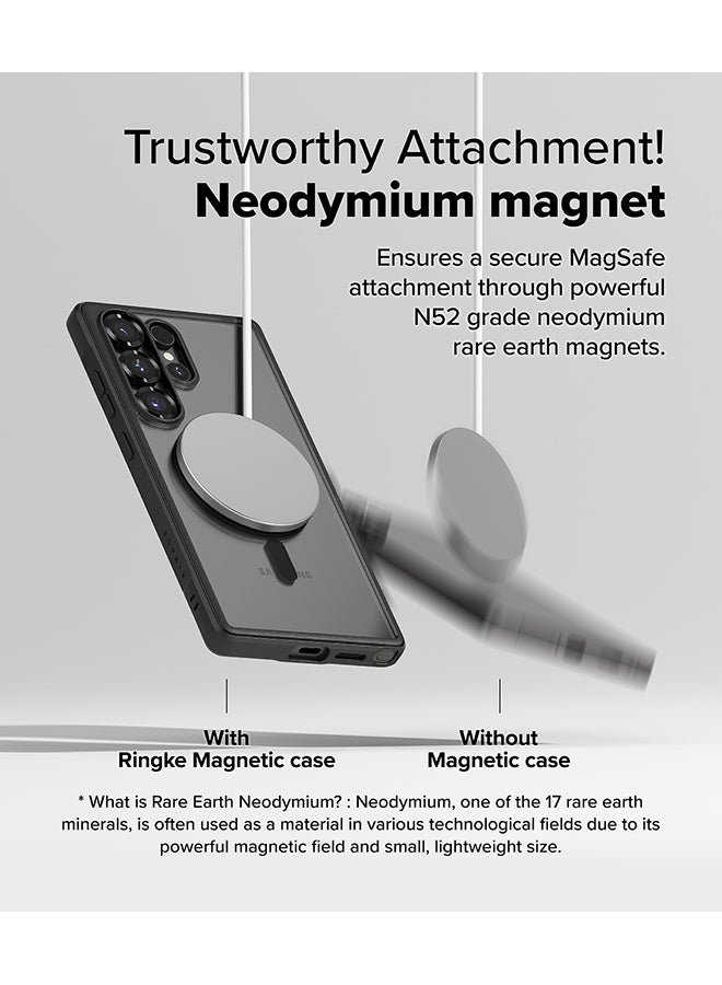 Ringke Fusion Bold Magnetic For Samsung Galaxy S25 Ultra Case Cover (2025), Firm Grip Frame Anti-Yellowing Anti-Fingerprint Hard Back Shockproof Bumper Back Cover Black  - Image 4