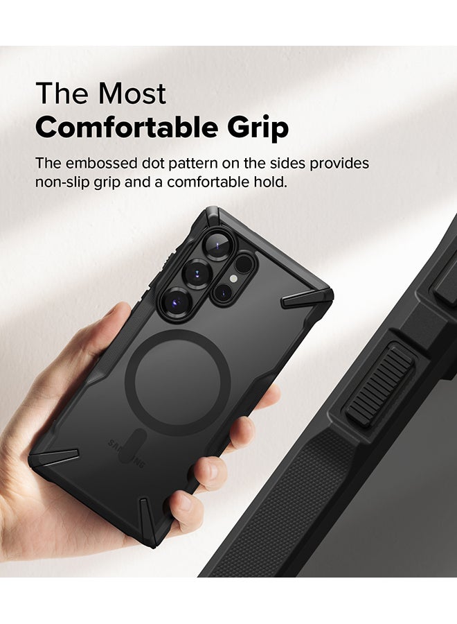 Ringke - Fusion-X Magnetic Case For Samsung Galaxy S25 Ultra Case Cover (2025), Strong Magnet, Mil-Grade Protection Anti-Fingerprint Rugged Shockproof Protective Phone Cover - Black - Image 1