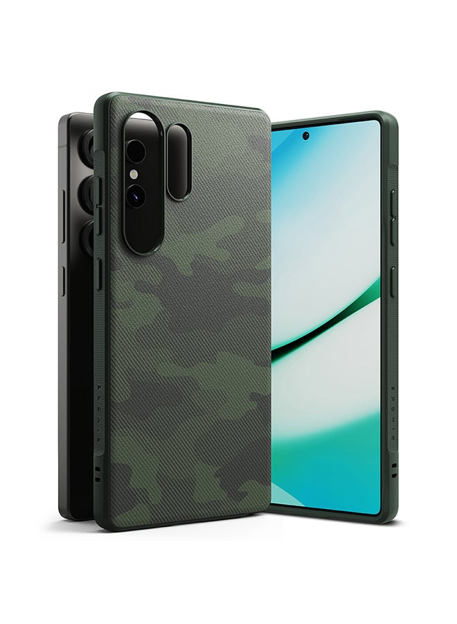 Ringke Onyx For Samsung S25 Ultra 5G Case (2025), Enhanced Grip Tough Flexible TPU Shockproof Rugged TPU Bumper Drop Protection Phone Cover - Camo Green - Image 1