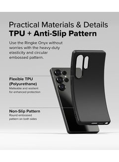 Ringke Onyx Magnetic For Samsung S25 Ultra 5G Case (2025), Enhanced Grip Tough Flexible TPU Shockproof Rugged TPU Bumper Drop Protection Phone Cover - Black  - Image 3