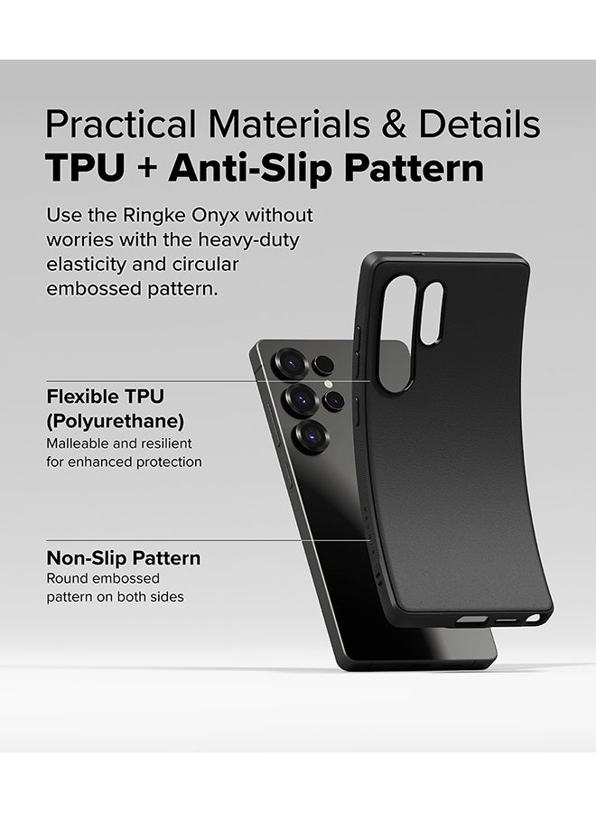Ringke Onyx Magnetic For Samsung S25 Ultra 5G Case (2025), Enhanced Grip Tough Flexible TPU Shockproof Rugged TPU Bumper Drop Protection Phone Cover - Black  - Image 3