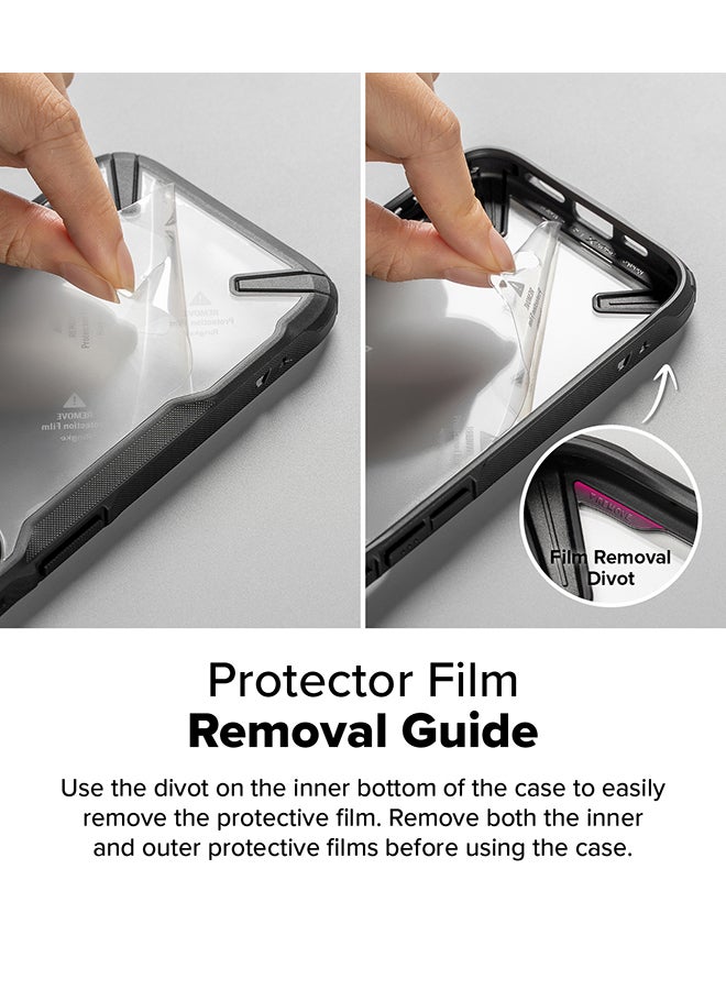 Ringke Fusion-X For Samsung Galaxy S25 Ultra 5G Case (2025), Clear Hard Back Cover Shockproof Protective Bumper Phone Cover For S25 Ultra - Black - Image 4