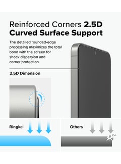 Ringke Privacy Tempered Glass, Easy Slide, Anti Spy For Samsung Galaxy S25 Screen Protector (2025), Easy to Install Case Friendly Privacy Screen Protector - Pack of 2 - Clear  - Image 4