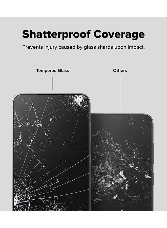 Tempered Glass, Easy Slide For Samsung Galaxy S25 Plus Screen Protector (2025), Case Friendly Shatterproof Premium 9H Hardness, Anti-Scratch, Easy to Install - Pack of 2 - Clear