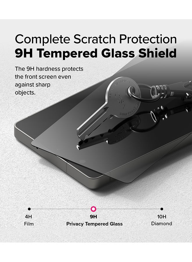 Ringke - Privacy Tempered Glass, Easy Slide, Anti Spy For Samsung Galaxy S25 Ultra Screen Protector (2025), Easy to Install Case Friendly Privacy Screen Protector - Pack of 2 - Clear - Image 1
