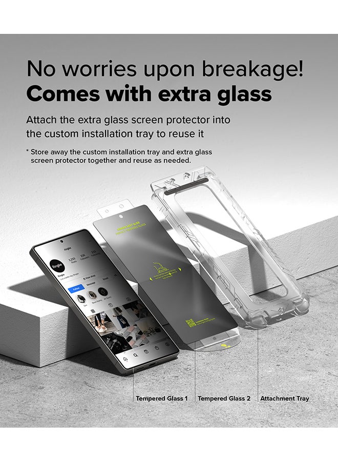 Ringke - Privacy Tempered Glass, Easy Slide, Anti Spy For Samsung Galaxy S25 Ultra Screen Protector (2025), Easy to Install Case Friendly Privacy Screen Protector - Pack of 2 - Clear - Image 1