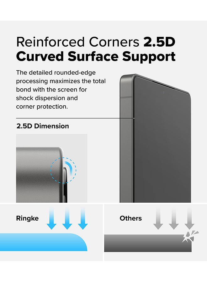 Ringke Tempered Glass Easy Slide For Samsung Galaxy S25 Ultra Screen Protector (2025), Case Friendly Shatterproof Premium 9H Hardness, Anti-Scratch, Easy to Install - Pack of 2 - Clear  - Image 5