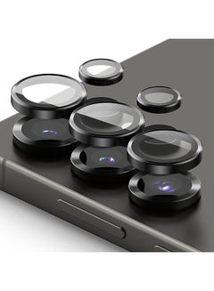 Ringke Camera Lens Frame Glass Protector For Samsung S25 Ultra 5G (2025), Anti-Fingerprint Camera Lens Tempered Glass Covers and Aluminum Alloy Frames Adhesive Coating - Black  - Image 1