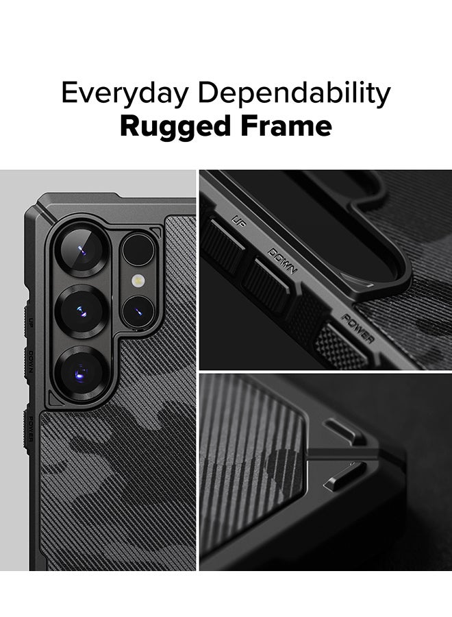 Rugged Gear For Samsung S25 Ultra Case Cover (2025), For MagSafe, Shockproof Phone Bumper Cover for Galaxy S25 Ultra - Camo Black