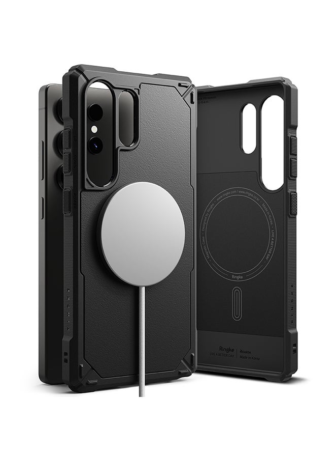 Ringke Rugged Magnetic Gear For Samsung S25 Ultra Case Cover (2025), For MagSafe, Shockproof Phone Bumper Cover for Galaxy S25 Ultra - Black - Image 1
