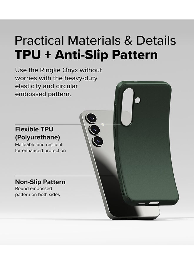 Ringke Onyx For Samsung Galaxy S25 Plus 5G Case (2025), Rugged Shockproof Non-Slip TPU Slim Thin Phone Cover for Galaxy S25 Plus - Dark Green - Image 4