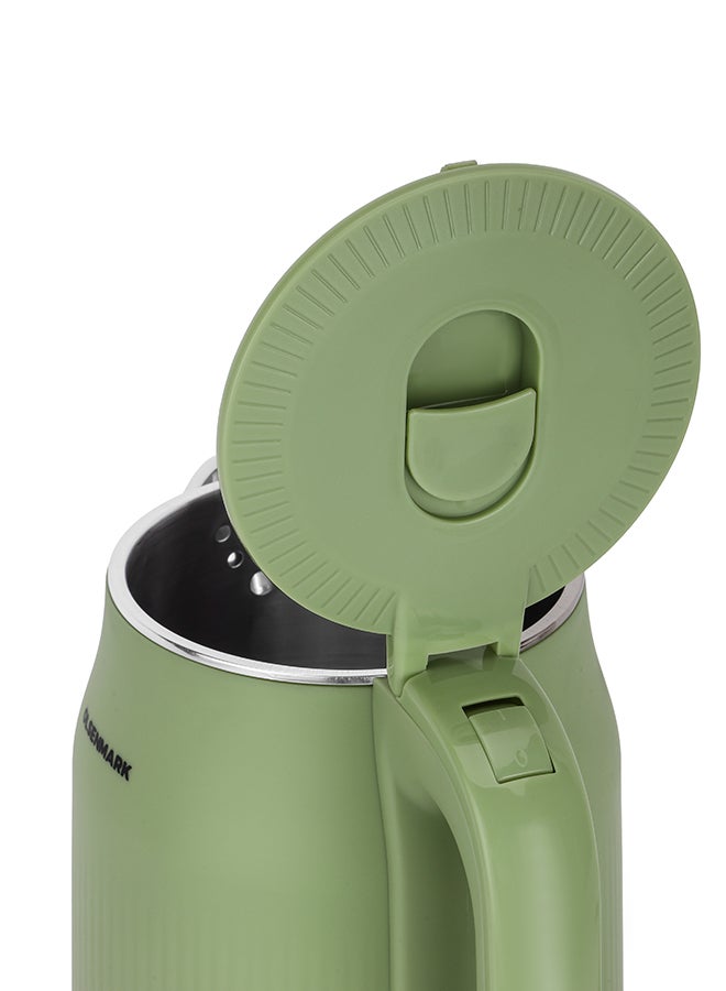 أولسنمارك 3.0L Double Layer Electric Kettle-OMK7042, with Auto Shut Off, 360 Rotation Base,1500W Power, Concealed Heating Element, Overheat and Boil Dry Safety Cut-Out, Boil Water 3 L 1500 W OMK7042 Green  - Image 5