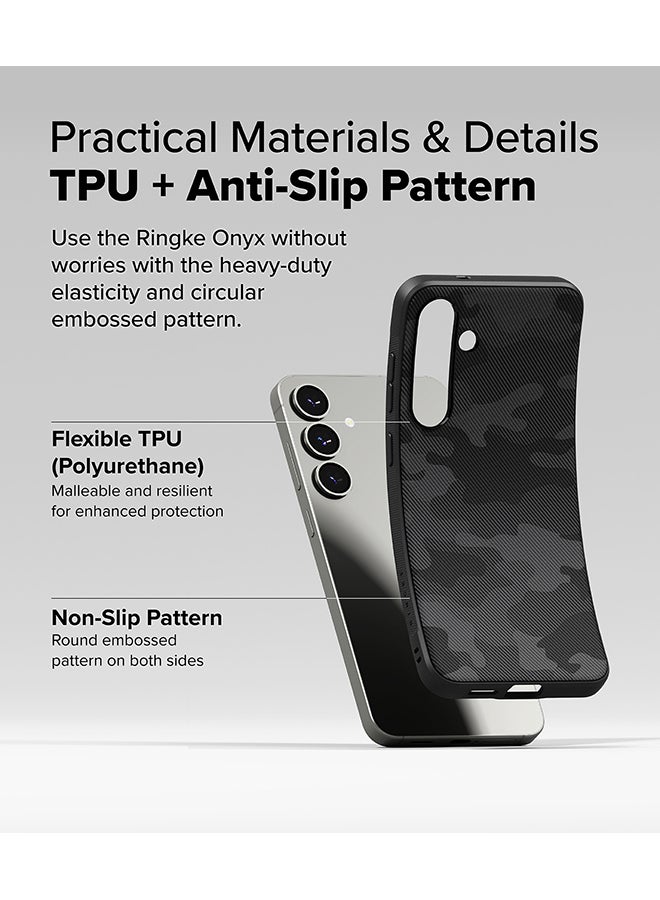 Ringke Onyx For Samsung Galaxy S25 5G Case (2025), Rugged Shockproof Non-Slip TPU Slim Thin Phone Cover for Galaxy S25 - Camo Black  - Image 3