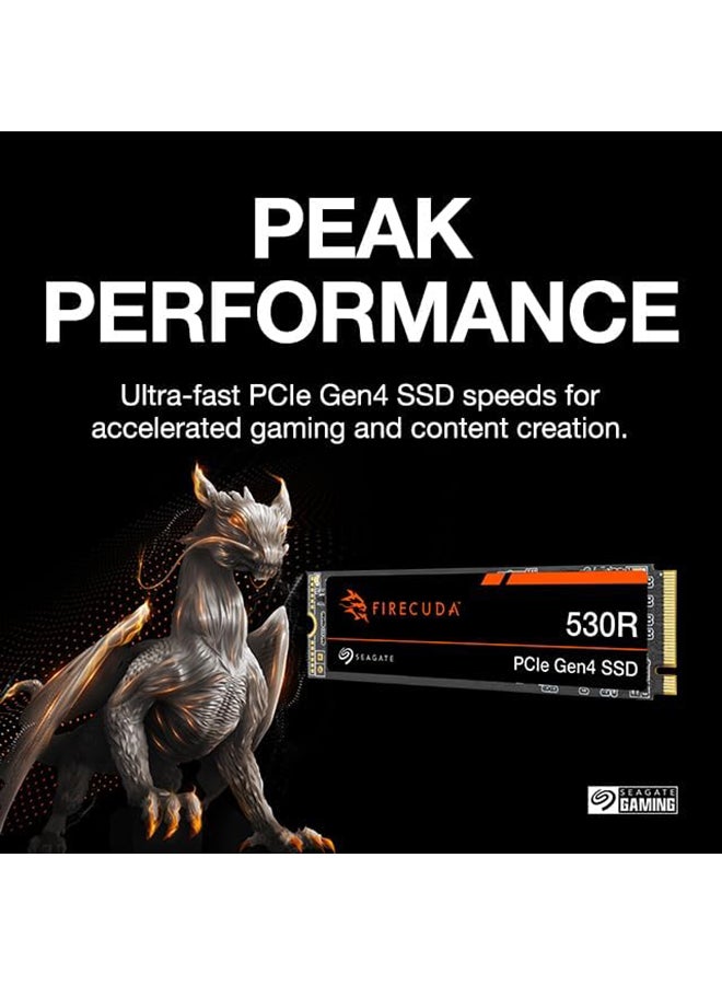 Seagate FireCuda 530R NVMe SSD 2TB, for PS5/PC, M.2 PCIe Gen4 ×4 NVMe 1.4, 7.300 MB/s, 3D-TLC-NAND, 640 TBW, Refresh, ZP2000GM3A063 2 TB  - Image 2