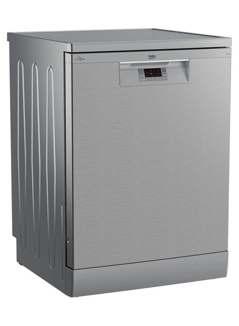 Full Size Dishwasher - 60 cm - 14 Persons - 5 Programs - Steam Gloss - Hygiene Intense - Half Load - Time Delay - Digital Display - BDFN15422X 14 kg BDFN15422X Pearl Inox