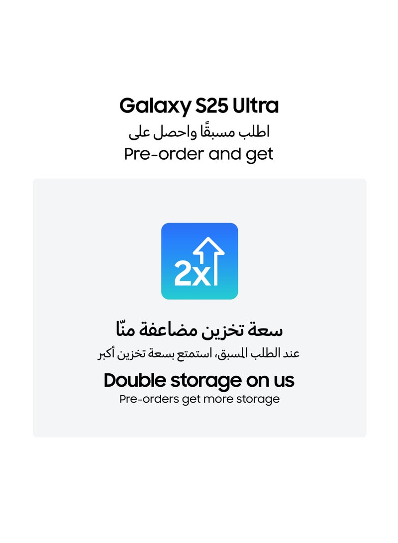 Samsung - Galaxy S25 Ultra AI Dual SIM Titanium Whitesilver 12GB RAM 256GB 5G with Buds 3 Pro - Middle East Version - Image 1