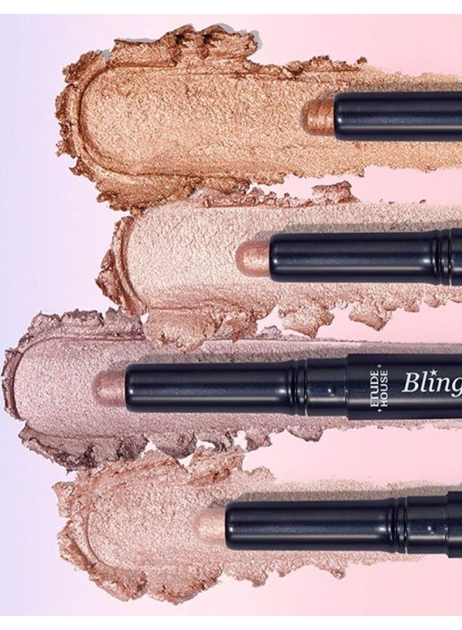 ETUDE HOUSE Bling Bling Eye Stick 1.4g #15 Peach Swan Star  - Image 4
