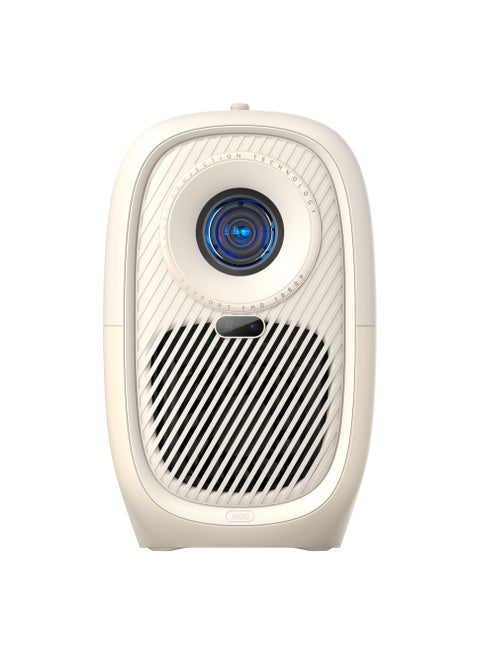CozyCast Full HD Projector - Android 9, 1920x1080 Resolution, 720 Lumens, 40"-100" Display, Dual-Band Wi-Fi 6, Bluetooth 4.2, 8GB Storage, Auto Focus & Keystone, Digital Zoom, DEVIALET Audio, >30,000h LED Life Cozy Cast - A1 plus Cream White