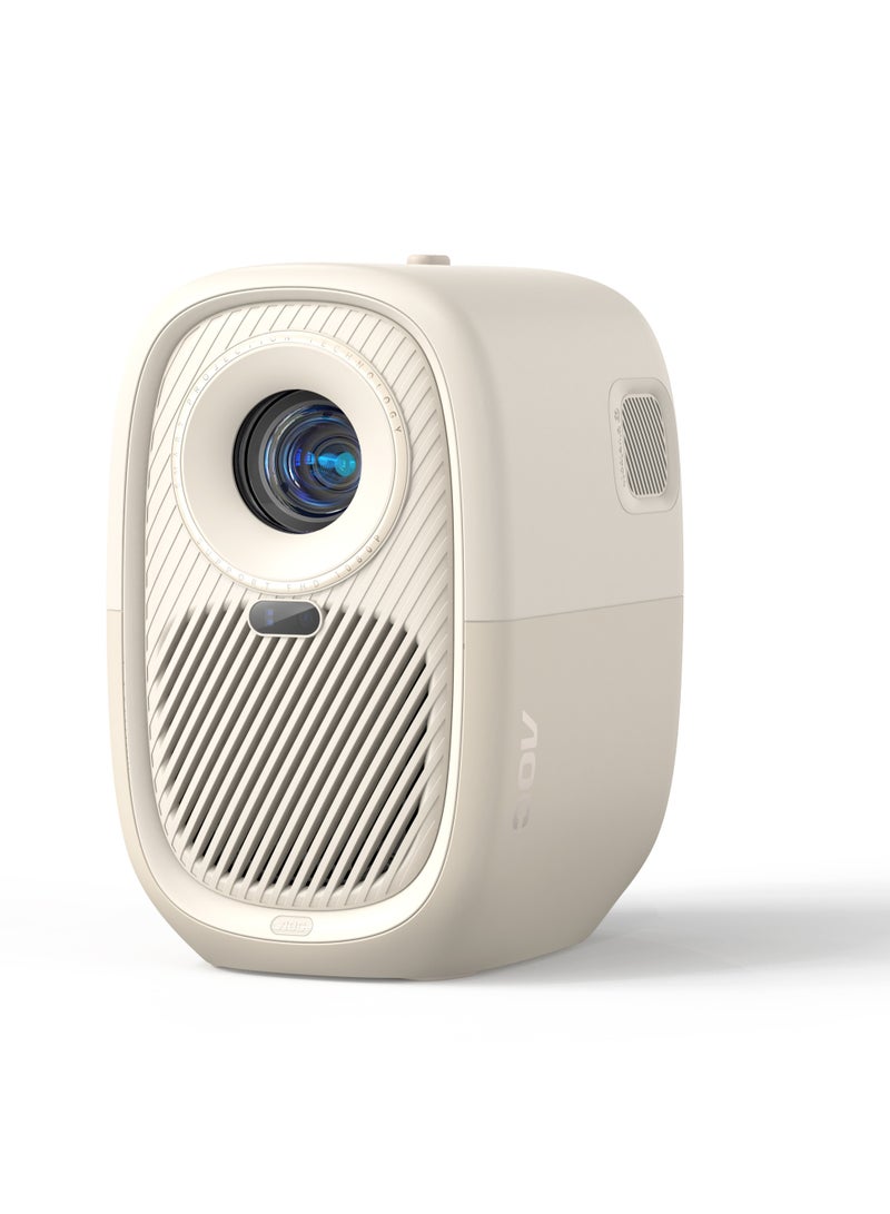 AOC CozyCast Full HD Projector - Android 9, 1920x1080 Resolution, 720 Lumens, 40"-100" Display, Dual-Band Wi-Fi 6, Bluetooth 4.2, 8GB Storage, Auto Focus & Keystone, Digital Zoom, DEVIALET Audio, >30,000h LED Life Cozy Cast - A1 plus Cream White  - Image 2