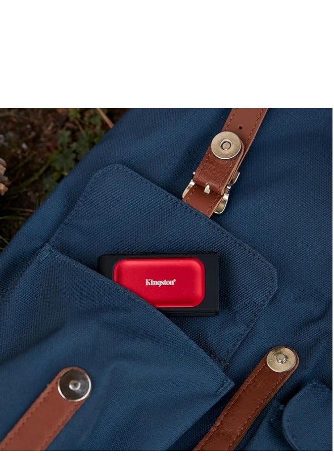 Kingston - XS1000 External SSD USB 3.2 Gen 2 Portable Solid State Drive Red -SXS1000R/2000G 2 TB - Image 1