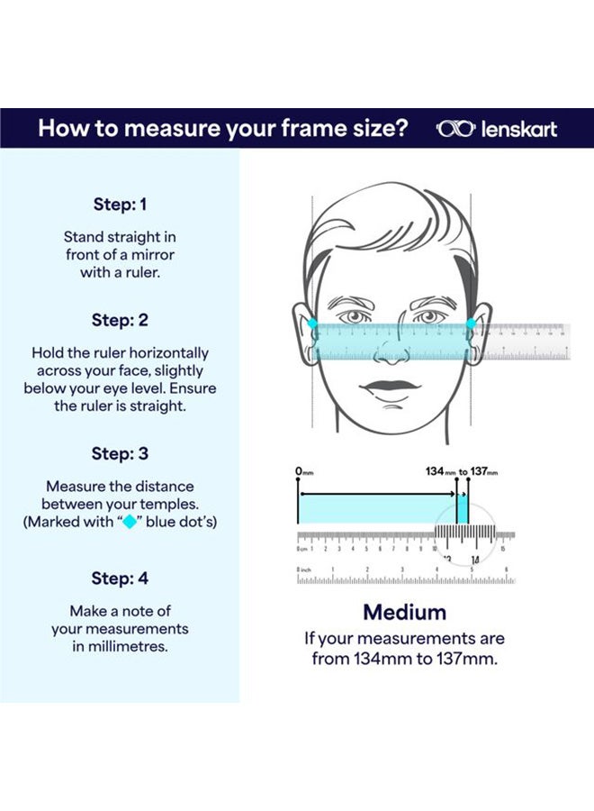 Lenskart Blu Unisex Rectangular Eyeglasses - LB E13738 - Lens Size: 52 Mm - Image 5