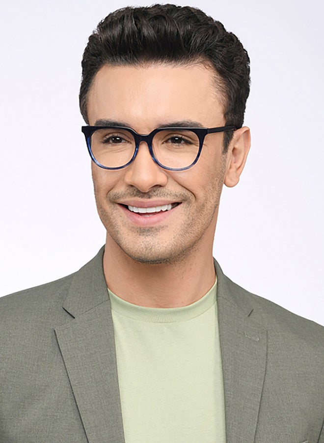 Lenskart Blu Unisex Wayfarer Eyeglasses - LB E16062 - Lens Size: 52 Mm  - Image 2