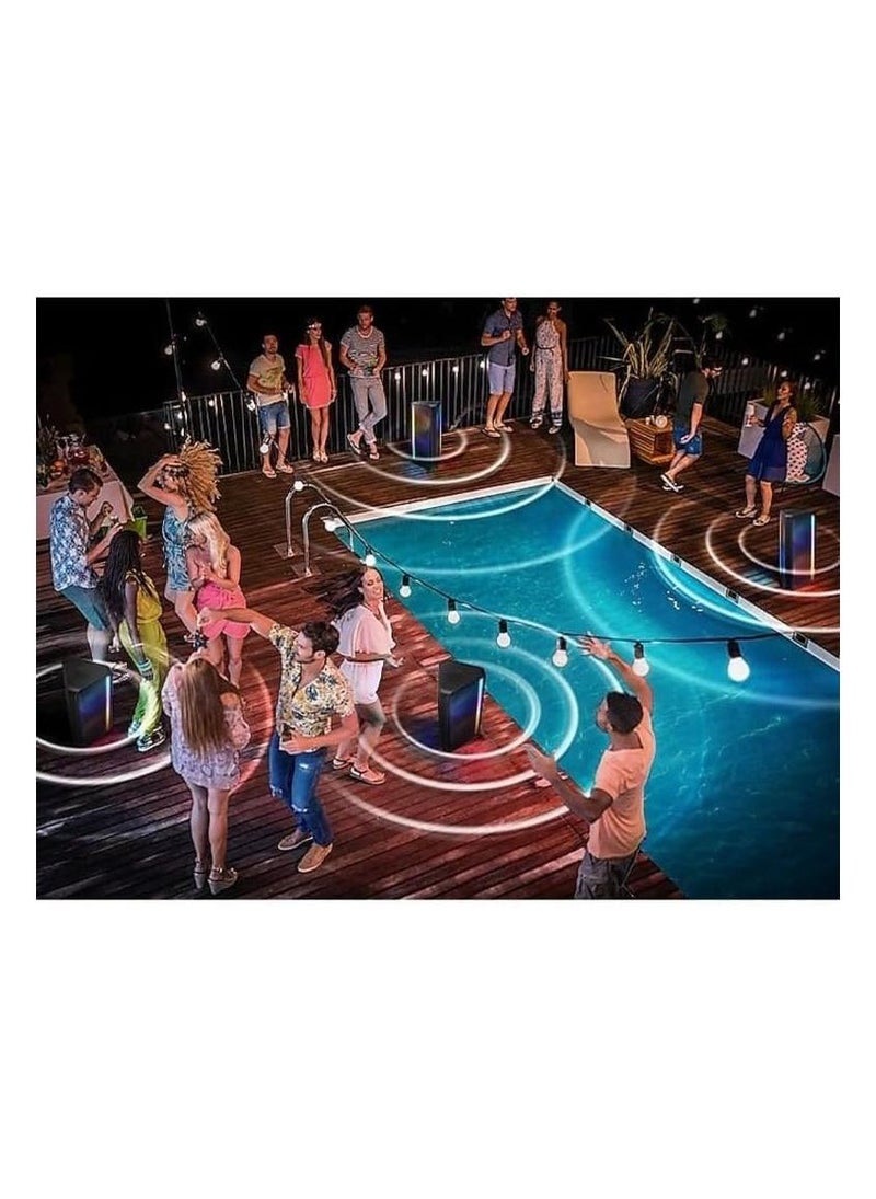 سامسونج Soundbar 160W High Power Party Speaker Built in Battery Bluetooth Connectivity  - International Version MX-ST40B/XT Black - Image 2